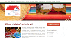 Desktop Screenshot of lapalomarestaurant.com